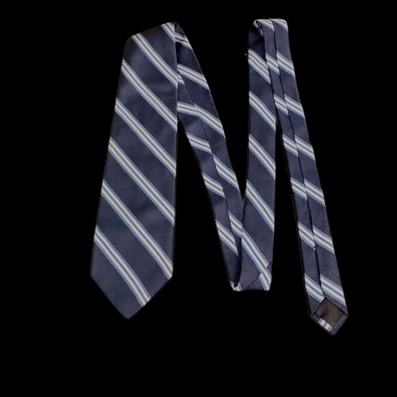 Brooks Brothers 346 Silk Tie Blue Striped 58” x 3.5” Made in USA Woven in Italy - Picture 2 of 6